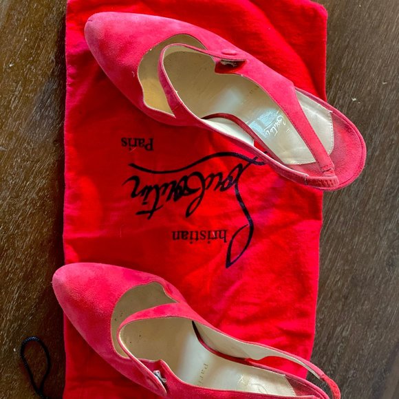 Christian Louboutin Red Suede Mary Janes - Picture 5 of 5